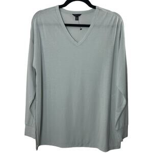 Versona Knit Blouse Light Green XS Long Sleeve Basic Everyday Casual Normcore